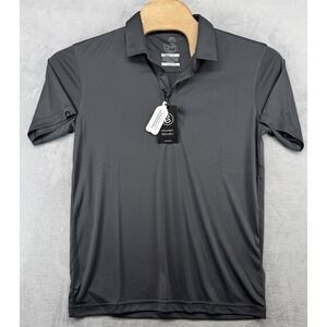 Swannies Golf Polo Shirt Stretch Performance Gray Embroidered Men's Size M NWT
